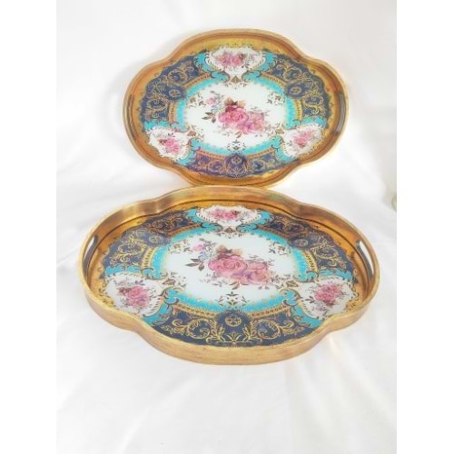 6809 -TEPSİ AKRİLİK 2Lİ FIRFIR OVAL-AROW