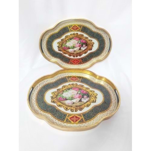 6810 -TEPSİ AKRİLİK 2Lİ FIRFIR OVAL-AROW