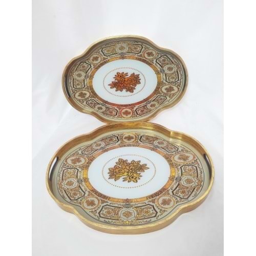 6814 -TEPSİ AKRİLİK 2Lİ FIRFIR OVAL-AROW