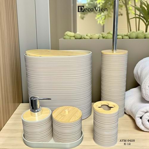 9428 -BANYO SETİ PLSTK AHŞP KPK BEJ -AYMET