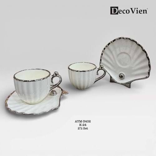 3402 -KAHVE FİNCANI 2Lİ PORS. -AYMET