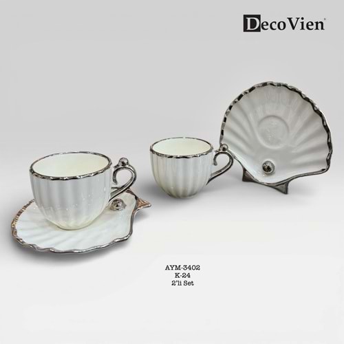 3402 -KAHVE FİNCANI 2Lİ PORS. -AYMET