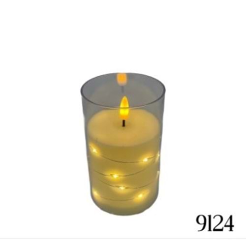 9124-DEKOR PİLLİ MUM BYK.-AYMET