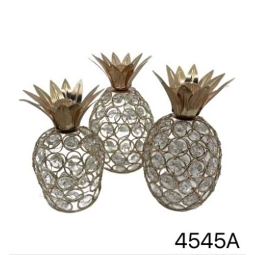 4545.A- ANANAS 3LÜ DEKOR GOLD -AYMET