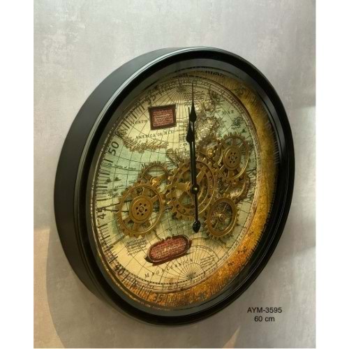 3595-DUVAR SAATİ ÇARKLI 60CM -AYMET