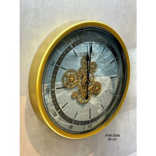 3596-DUVAR SAATİ ÇARKLI 60CM -AYMET