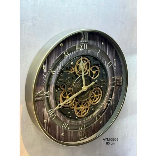 3609-DUVAR SAATİ ÇARKLI 60CM -AYMET