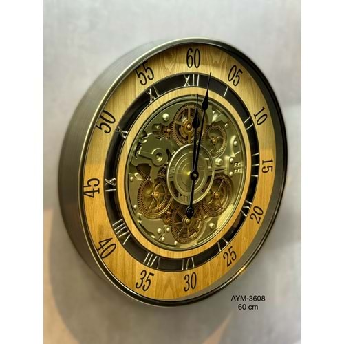 3608-DUVAR SAATİ ÇARKLI 60CM -AYMET
