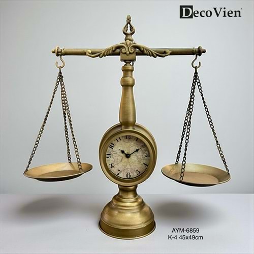 6859-TERAZİ SAAT DEKOR -AYMET