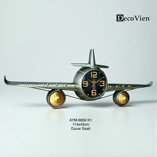 6850-UÇAK SAAT DEKOR -AYMET