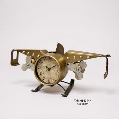 6853-UÇAK SAAT DEKOR -AYMET