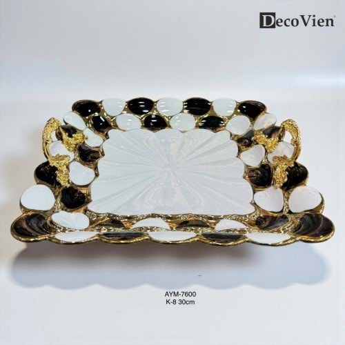 7600 -SUNUM TABAK DEKOR KARE 30*30 -AYMET