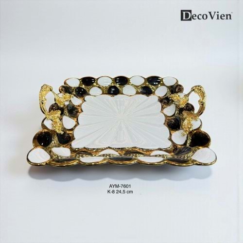 7601 -SUNUM TABAK DEKOR KARE 25*25 -AYMET