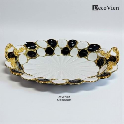 7602 -SUNUM TABAK DEKOR OVAL 36*23 -AYMET