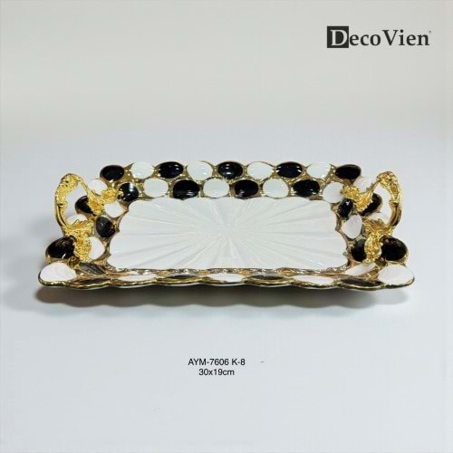 7606 -SUNUM TABAK DEKOR DİKT. 30*19 -AYMET