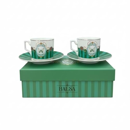 1023 -KAHVE FİNCANI 2Lİ YŞL.KLBK -BALSA