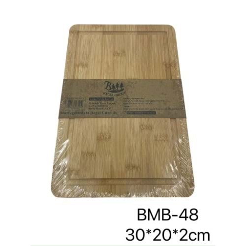 48-KESİM TAHTASI BAMBU DİKT 30*20 -BALSA