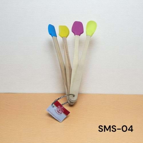 SMS04 -SİLİKON SPATULA SET 4 LÜ -BALSA