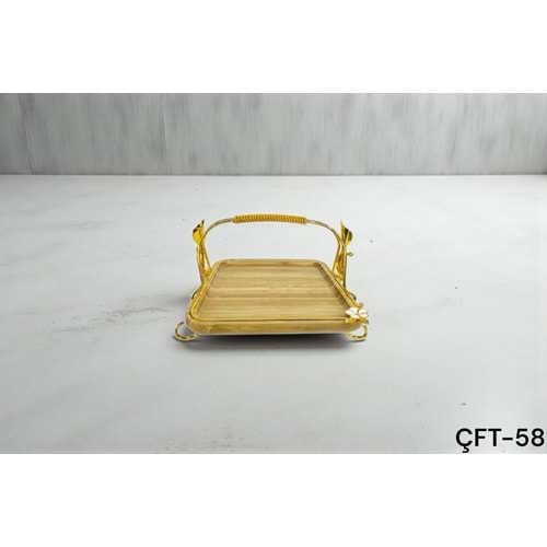 CFT.58 -BAMBU SUNUMLUK KARE SAPLI -ÇİFTÇİ