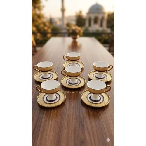 WY.101.S-KAHVE FİNCANI PORS GOLD -ÇİFTÇİ