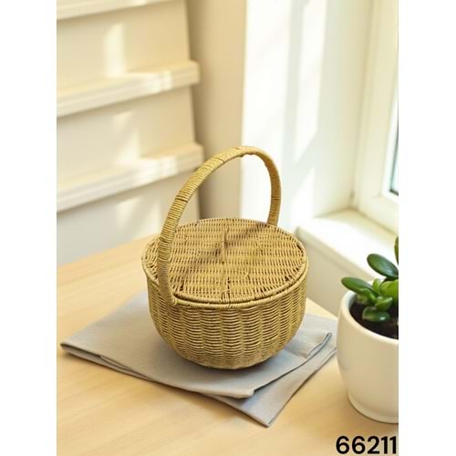 66211-HASIR SEPET SAPLI KAPAKLI TEKLİ -ÇİFTÇİ