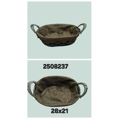 2508237 -HASIR EKMEK SEPETİ BEZ OVAL -ÇİFTÇİ