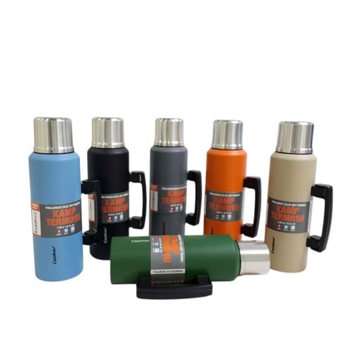 2083-KAMP TERMOS 1LT KULPLU RENKLİ -COKER