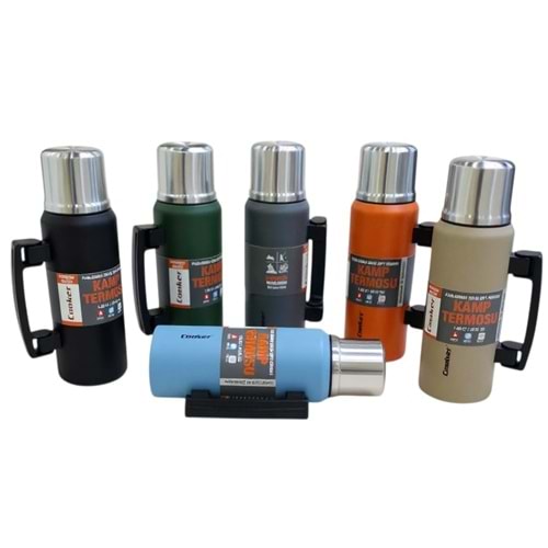 2085-KAMP TERMOS 1.5L KULPLU RENKLİ -COKER