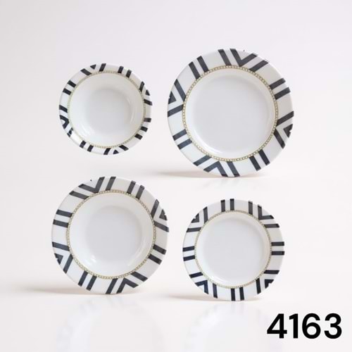 4163-YEMEK SETİ 24 PRÇ PORS.DESENLİ -COKER