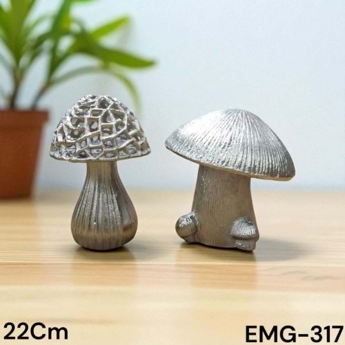 EMG.317.GM -DEKOR OBJE MANTAR 2 Lİ GMŞ -EMG