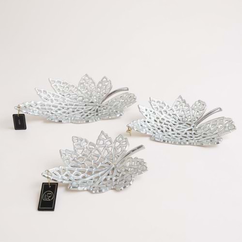 EMG.3227.G -DEKOR OBJE YAPRAK 3 LÜ GMŞ -EMG