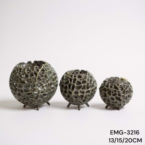 EMG.3216.E -DEKOR OBJE MUMLUK 3LÜ ESKT -EMG