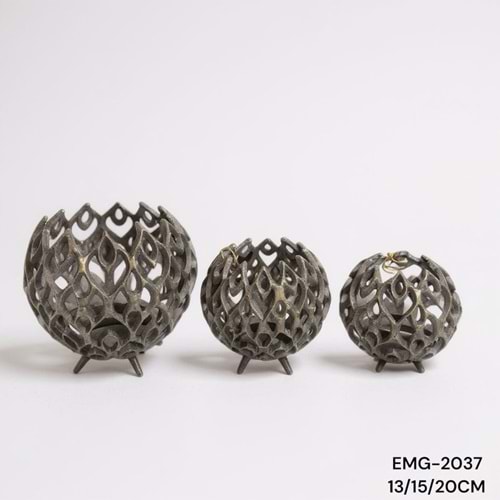 EMG.2037.E -DEKOR OBJE MUMLUK 3LÜ ESKT -EMG