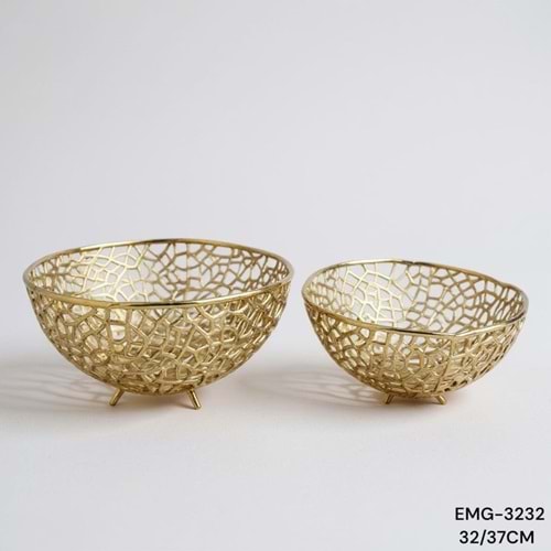 EMG.3232.A -DEKOR MEYVELİK 2Lİ GOLD -EMG