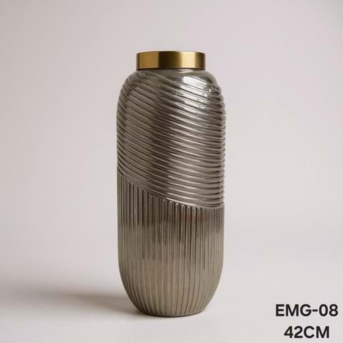 EMG.08.KH -CAM VAZO 42 CM KAHVE -EMG