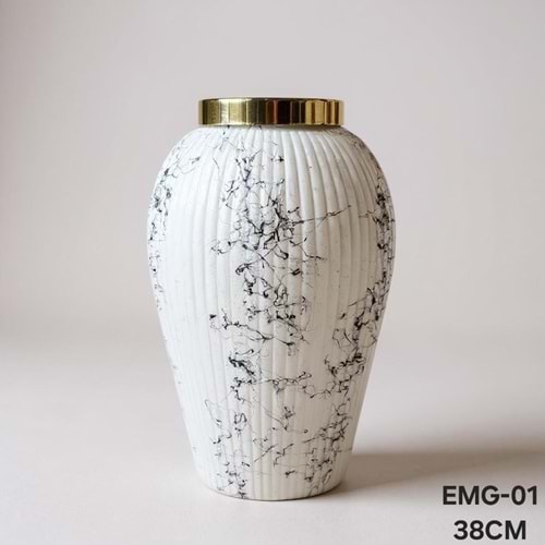 EMG.01.BY -CAM VAZO 37 CM BEYAZ -EMG