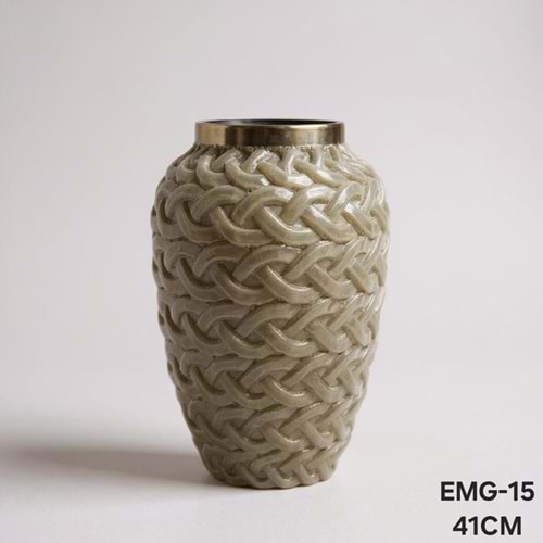 EMG.15.KH -CAM VAZO 41 CM KAHVE -EMG