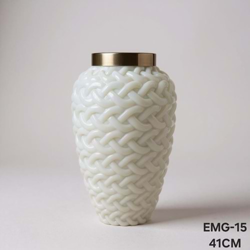 EMG.15.BY -CAM VAZO 41 CM BEYAZ -EMG