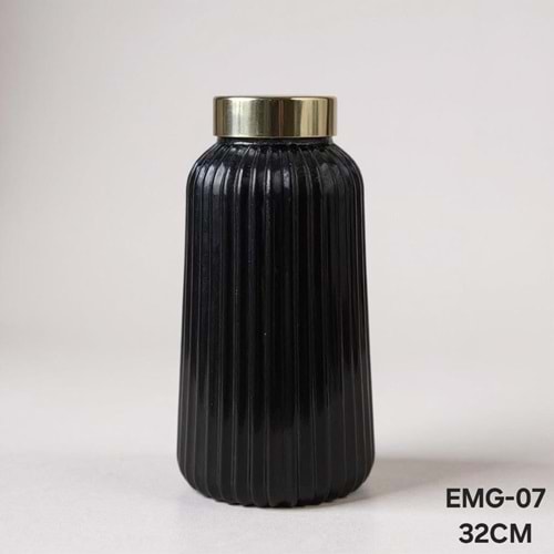 EMG.07.SY -CAM VAZO 32 CM SİYAH-EMG