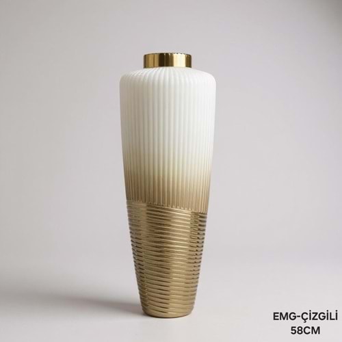 ÇİZGİ.KB -CAM VAZO ÇİZGİLİ BYK KHV/BYZ -EMG