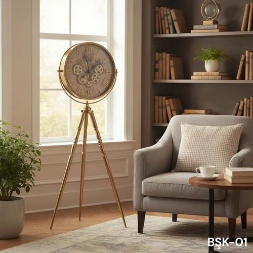 EMG.01.SA - TRİPOT SAAT MTL.GOLD -EMG