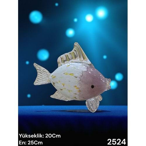 2524-KRİSTAL CAM BALIK RENKLİ -FURKAN