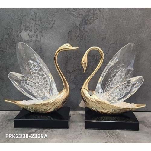 2339.A -KRİSTAL KUĞU KIVRIK GOLD -FURKAN