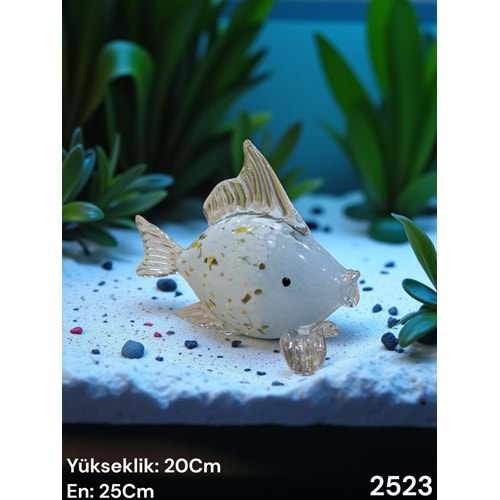 2523-KRİSTAL CAM BALIK RENKLİ -FURKAN