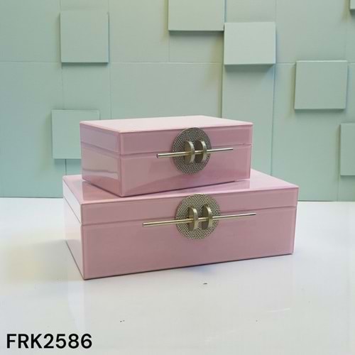 2586 -CAM TAKI KUTUSU 2 Lİ PEMBE -FURKAN