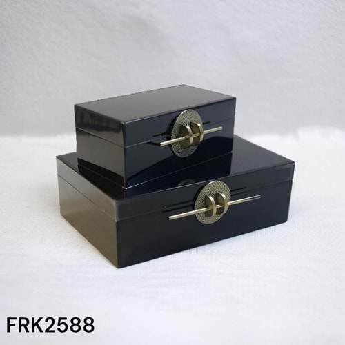 2588 -CAM TAKI KUTUSU 2 Lİ SİYAH -FURKAN