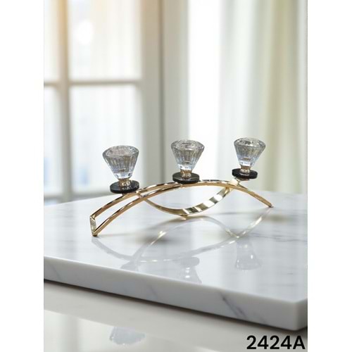 2424.A-KRİST.ŞAMDAN 3LÜ MTL AYAK GOLD -FURKAN