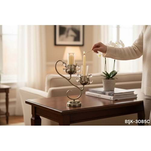 3085.C-KRİST.ŞAMDAN 2Lİ MTL AYAK BRONZ -FURKAN