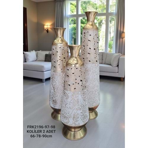 2197 -METAL DEKOR VAZO ORTA -FURKAN