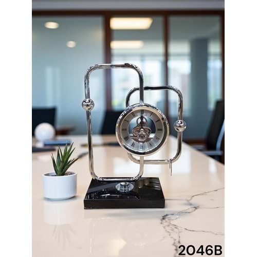 2046.B-MASA SAATİ METAL KAİDELİ GMŞ -FURKAN